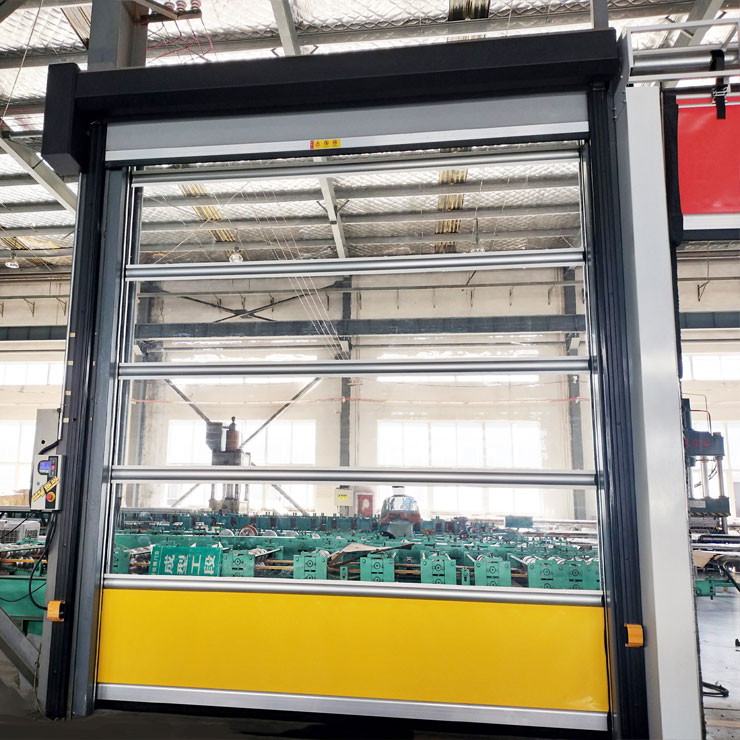 Porta a rullo rapido in PVC trasparente